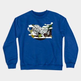 Snow Leopard Crewneck Sweatshirt